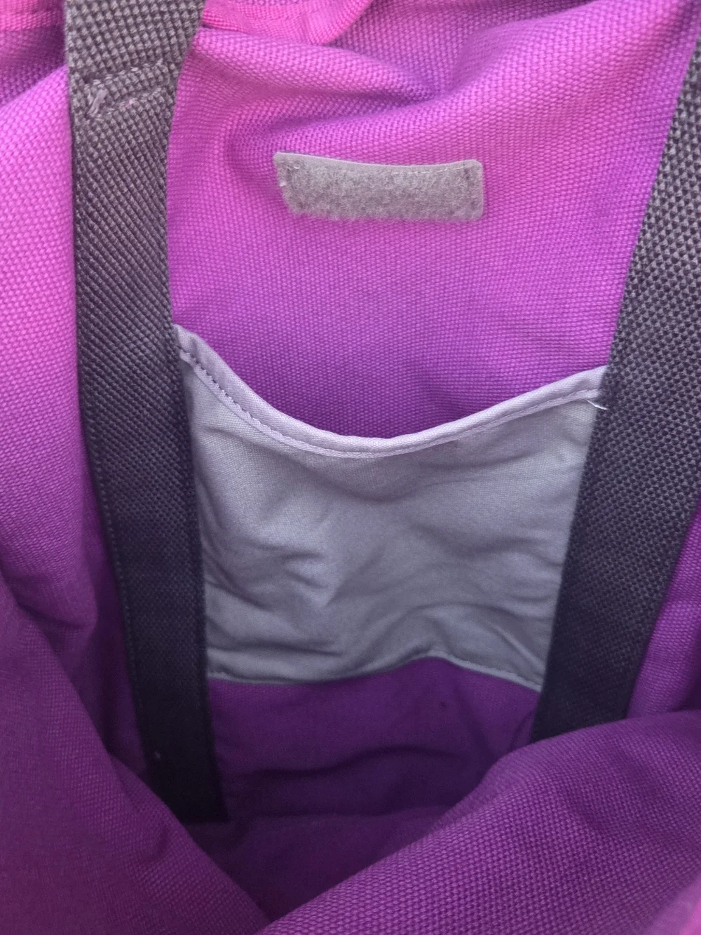 Duluth Trading Co Purple Canvas Tote with Front Zip Pocket